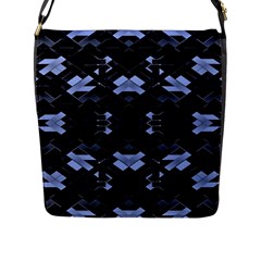 Futuristic Geometric Design Flap Closure Messenger Bag (large) by dflcprints