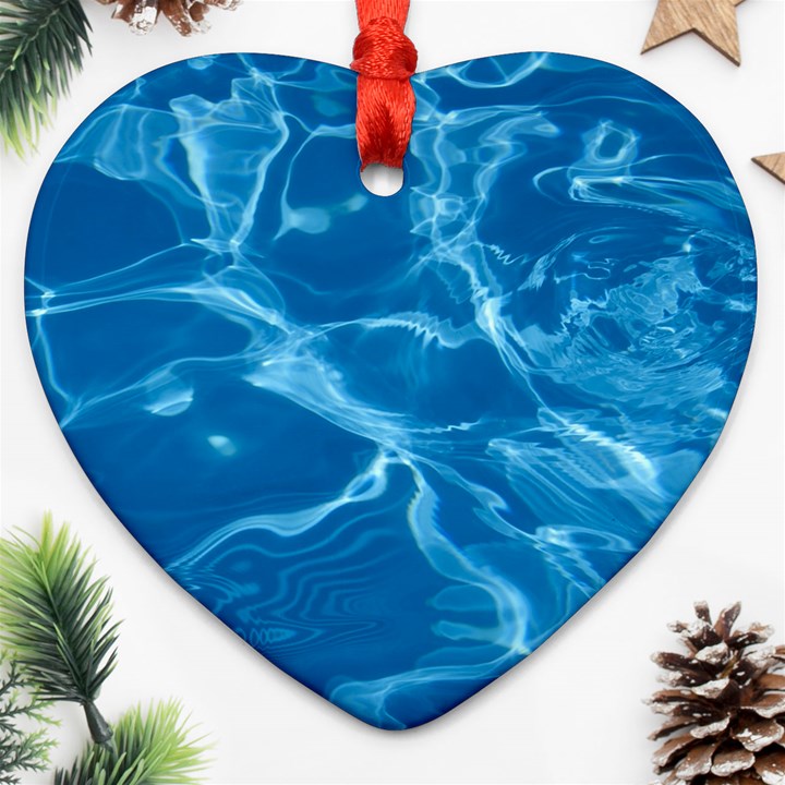 Water  Heart Ornament