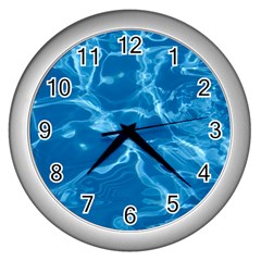 Water  Wall Clock (silver)