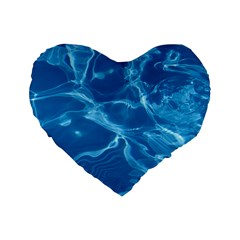 Water  Standard 16  Premium Heart Shape Cushion 