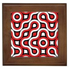 Waves And Circles Framed Tile