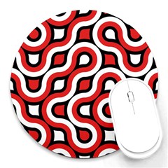 Waves And Circles Round Mousepad