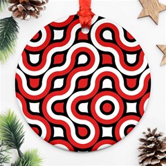 Waves And Circles Ornament (round)