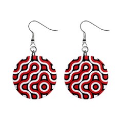 Waves And Circles 1  Button Earrings