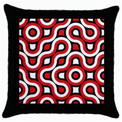 Waves And Circles Throw Pillow Case (black)