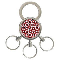 Waves And Circles 3-ring Key Chain