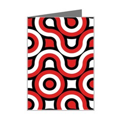 Waves And Circles Mini Greeting Card by LalyLauraFLM