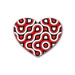 Waves and circles Heart Coaster (4 pack) Front