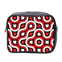 Waves And Circles Mini Toiletries Bag (two Sides)