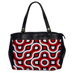 Waves And Circles Oversize Office Handbag (one Side)