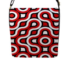 Waves And Circles Flap Closure Messenger Bag (large)