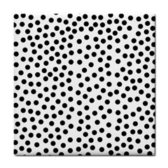 Black Polka Dots Ceramic Tile