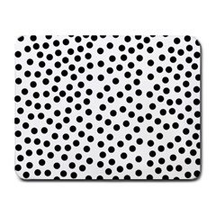 Black Polka Dots Small Mouse Pad (rectangle)