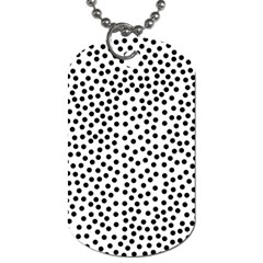 Black Polka Dots Dog Tag (one Sided)