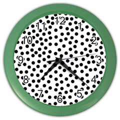 Black Polka Dots Wall Clock (color) by Justbyjuliestore