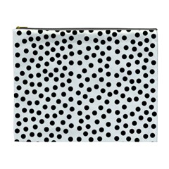 Black Polka Dots Cosmetic Bag (xl) by Justbyjuliestore