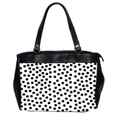 Black Polka Dots Oversize Office Handbag (two Sides) by Justbyjuliestore