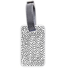 Black Polka Dots Luggage Tag (one Side) by Justbyjuliestore