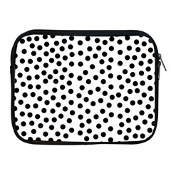 Black Polka Dots Apple Ipad Zippered Sleeve by Justbyjuliestore