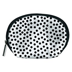 Black Polka Dots Accessory Pouch (medium) by Justbyjuliestore