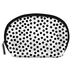 Black Polka Dots Accessory Pouch (large) by Justbyjuliestore