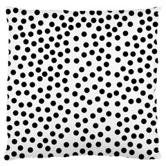 Black Polka Dots Large Flano Cushion Case (two Sides)