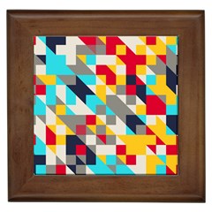 Colorful Shapes Framed Tile