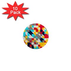 Colorful Shapes 1  Mini Magnet (10 Pack) 