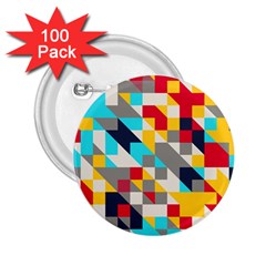 Colorful Shapes 2 25  Button (100 Pack) by LalyLauraFLM