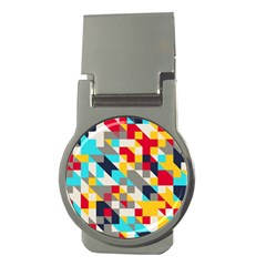 Colorful Shapes Money Clip (round)