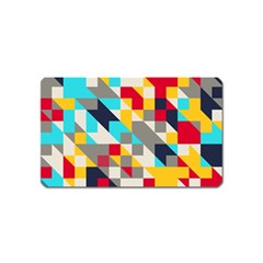 Colorful Shapes Magnet (name Card) by LalyLauraFLM