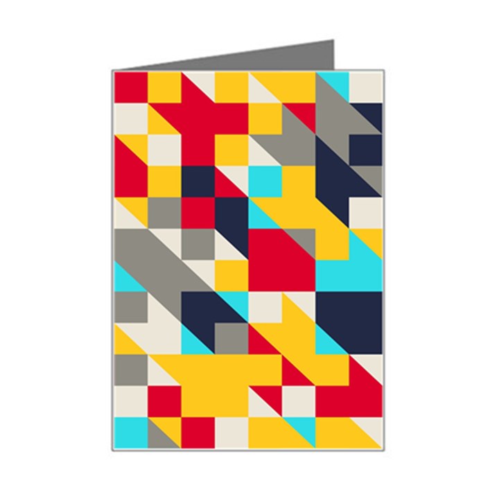 Colorful shapes Mini Greeting Card