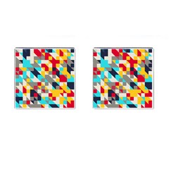 Colorful Shapes Cufflinks (square)