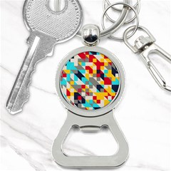 Colorful Shapes Bottle Opener Key Chain by LalyLauraFLM