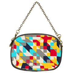 Colorful Shapes Chain Purse (two Sides)