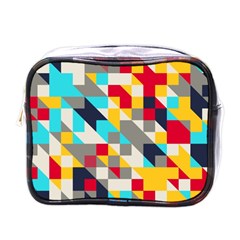 Colorful Shapes Mini Toiletries Bag (one Side)