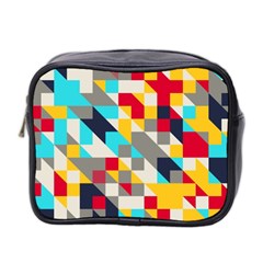 Colorful Shapes Mini Toiletries Bag (two Sides)