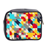 Colorful shapes Mini Toiletries Bag (Two Sides) Back