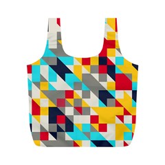 Colorful Shapes Full Print Recycle Bag (m) by LalyLauraFLM