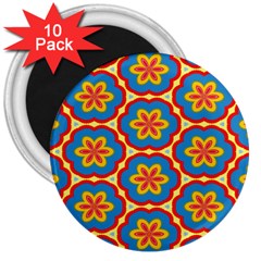 Floral Pattern 3  Magnet (10 Pack) by LalyLauraFLM