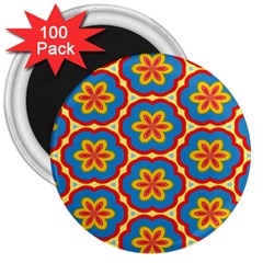 Floral Pattern 3  Magnet (100 Pack)