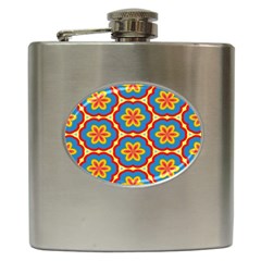 Floral Pattern Hip Flask (6 Oz) by LalyLauraFLM