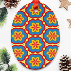 Floral Pattern Oval Ornament (two Sides)