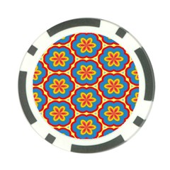 Floral Pattern Poker Chip Card Guard