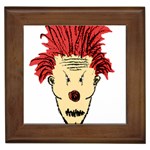 Evil Clown Hand Draw Illustration Framed Ceramic Tile Front