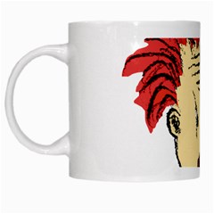 Evil Clown Hand Draw Illustration White Coffee Mug by dflcprints