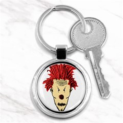 Evil Clown Hand Draw Illustration Key Chain (round) by dflcprints