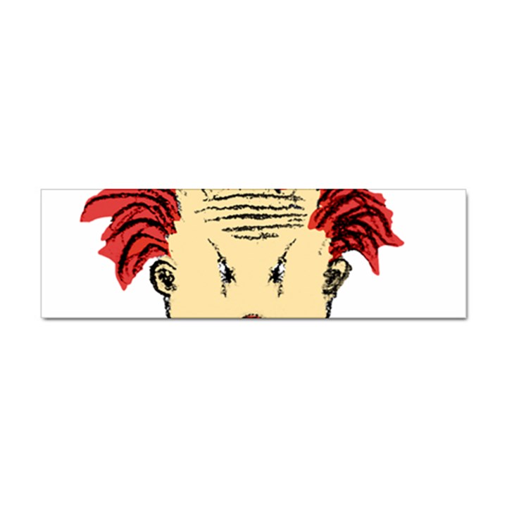 Evil Clown Hand Draw Illustration Bumper Sticker