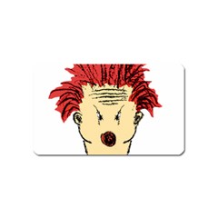 Evil Clown Hand Draw Illustration Magnet (name Card) by dflcprints