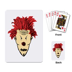 Evil Clown Hand Draw Illustration Playing Cards Single Design by dflcprints